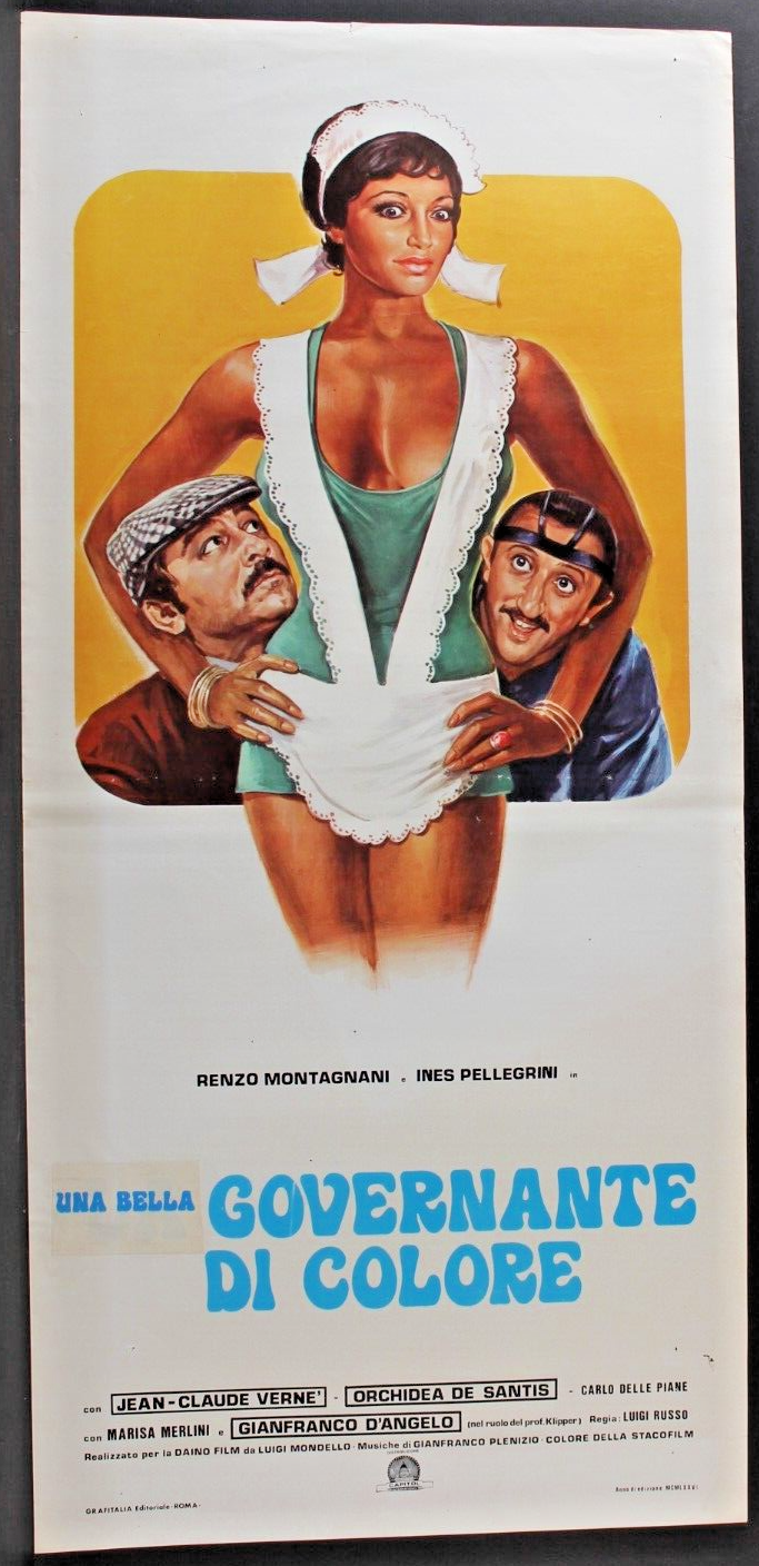 Locandina originale film Una bella governante di colore (1976) - Regia di Luigi Russo
