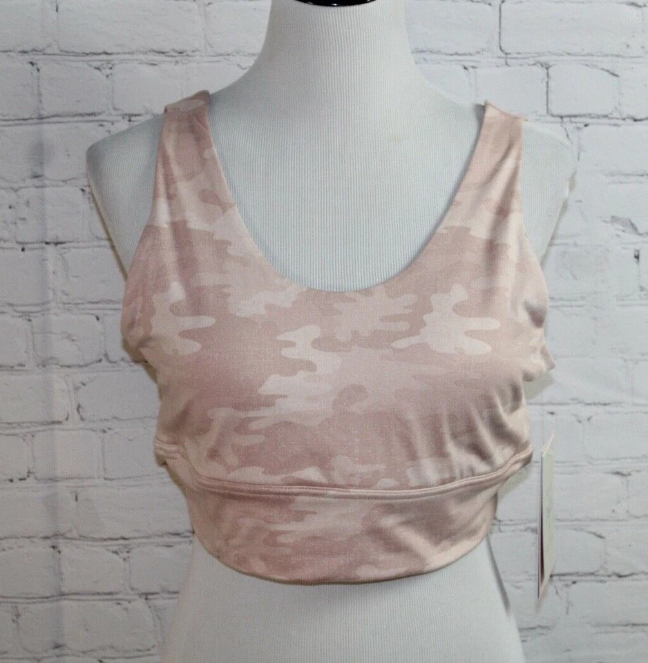 Новый с Ярлыками ~ Soybu классический укороченный бюстгальтер Sz XL съемные чашки черный камуфляж / розовый камуфляж - Изображение 2 из 2