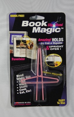 Magic Book Stand Book Magic Book stand and clip, Pink (BookMagic) | eBay
