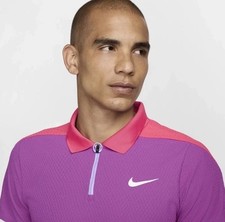 Nike Court Slam Ultimate Dri-FIT ADV Tennis Polo Purple Pink Medium FQ2017-518
