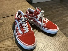 Vans Old Skool Red Canvas & Suede Shoes Women’s 6.5 Mens 5.0