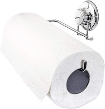 HASKO Accessories - Suction Cup Paper Towel Holder- Chrome Plated Stainless