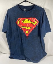 Melting Superman Logo men's t-shirt large