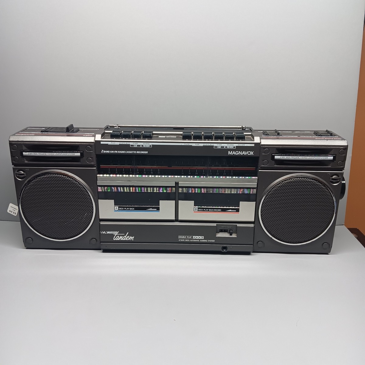 Read Description Magnavox Super Tandem D8330 Rare 1980's Boom Box