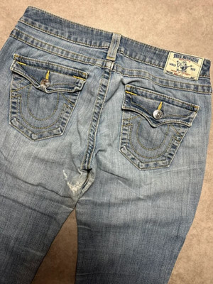 True Religion Bootcut Flared Denim Jeans size 30 Damenjeans mit Mängel