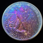 1943-P Walking Liberty Half Dollar, Toned/toner, 90% Silver 0.361 Ozt ASW
