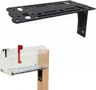 Universal Mailbox Mounting Bracket - Heavy-Duty Steel Adapter Plate for Post Mou