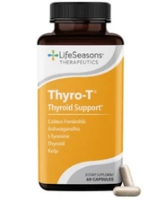 LifeSeasons Thyro-T, Thyroid Support, 60 vegan capsules -- EXP 2028