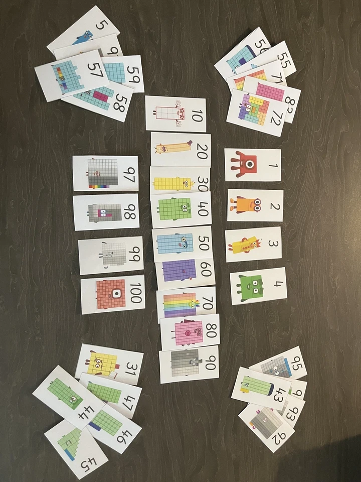 Numberblocks 1-100 flashcards - Image 2 of 3