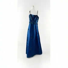 Vintage 90s Y2K Long Dress Morgan And Co Womens 9-10 Fairycore  Corset Sequin