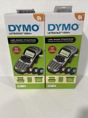DYMO Portable Printer Handheld Label Maker Black Silver Letratag 100H+ Sealed!!