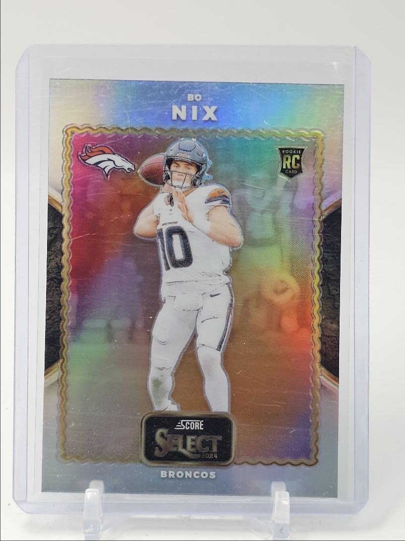 BO NIX 2024 SELECT SCORE THROWBACK ROOKIE SILVER PRIZM BRONCOS RC Q1824