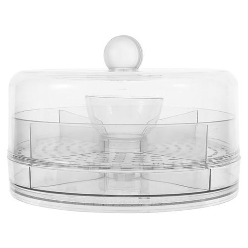  Geteiltes Serviertablett mit Deckel - Snackbox Behälter - Mehrzweck Lebensmittel - Bild 1 von 12