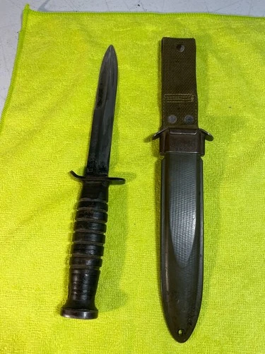 WWII US M3 Fighting Knife Case 1943 w/ M8 Scabbard BMCO WW2 Military