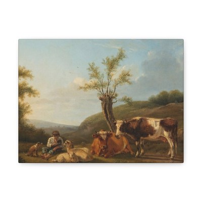 Hendrik Stokvisch - Landscape with Cattle near Darthuizen - Canvas Wall Art