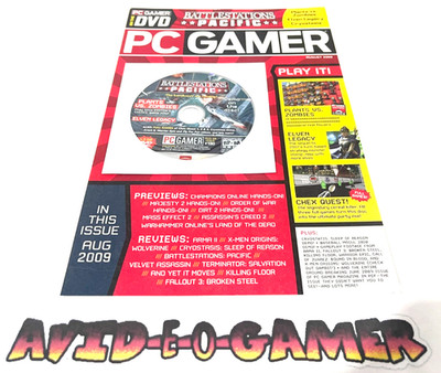 PC Gamer Demo Disc Index Card - Plants vs Zombies Chex Quest Full Game Aug 2009