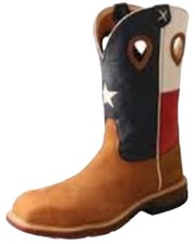 Twisted X Men's Texas Flag Western Work Boot - Nano Composite Toe - MXBN004