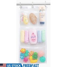 Compact Shower Organizer Caddy Compartments Durable Easy Install Storage New