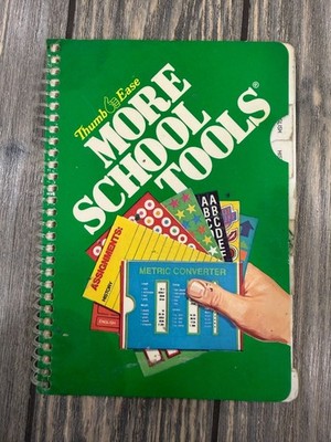 Vintage Thumb-Ease More School Tools Spiral-Bound Stencil Book