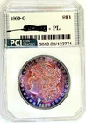1880-O Semi Key Date Ch++/Gem BU Proof-like Rainbow Toned  Morgan Dollar