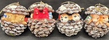 Vintage Pinecone Woodland Animals Ornaments