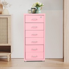 6-layer Vertical File Cabinet, Metal File Cabinet with Lock, Filing Cabinet