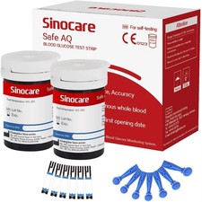 SINOCARE SAFE AQ Blood Glucose Test STRIPS FREE SHIPPING