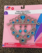 Just Pretending Tiara with Jewels 4pc Dress-Up Accessory Set Age 3