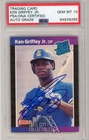 Ken Griffey Jr 1989 Donruss Autograph Rookie Card #33 PSA/DNA 10