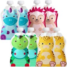 Reusable Baby Food Pouches BPA Free Refillable Toddler Squeeze Pouches for