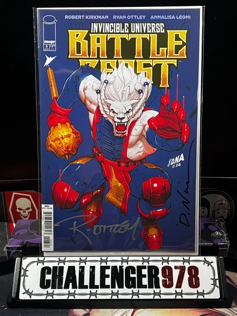 INVINCIBLE Battle Beat #3 Nakayama Ottley DOUBLE SIGNED Trade-Dress w/ COA
