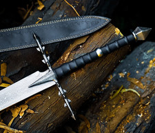 Anello fatto a mano spada Spettro di Nazgul medievale LOTR regalo Hobbit con fodero e targa