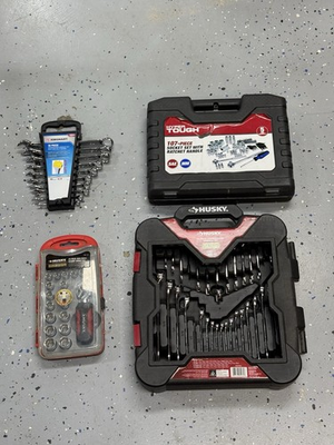 #ad Lot Of Assorted Tools. Husky Jobsmart Wrenches Bits Bulk Tools Sockets Hyper $60.00