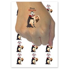 Stay Hydrated Vampire with Victim Monster Temporary Tattoo Fake Body Art