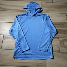 Vintage Y2K Nike Center Swoosh Basketball Pullover Hoodie UNC Blue Warmup LARGE