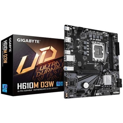 Gigabyte H610M D3W Intel H610 LGA 1700 Micro ATX Motherboard DDR4 GH610MD3W