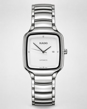 Image of Rado True Square Automatic Men's Watch White Dial Silver Bracelet