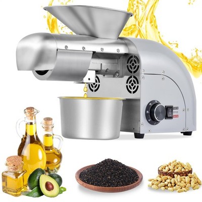 1800W Automatic Oil Press Machine Hot Cold Oil Extractor Stainless Steel New