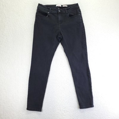 Bongo Supersoft Skinny Jeans Womens 10 Black Mid Rise Stretch Denim Pants