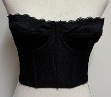 Urban Outfitters Out From Under Black Bustier Corset Lace Bra Top Medium NWOT