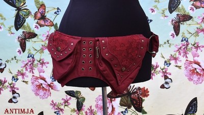 Bauchtasche*ANGEBOT*,Geldgürtel,Gürteltasche,Festival Hüfttasche,Hip Bag Rot