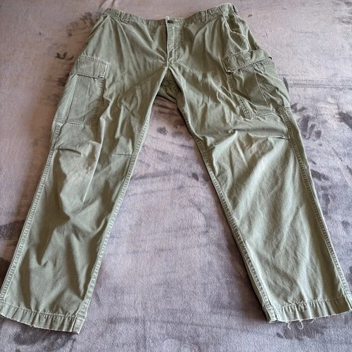 Vintage 60s Vietnam Era US Military OG 107 Poplin Tropical Trousers Pants Large