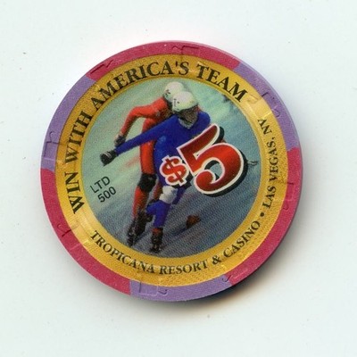 5.00 Chip from the Tropicana Casino Las Vegas Nevada Speed Skating