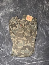 Levi's Boys 14 Reg Green Camo Youth Joggers Camouflage Elastic Cuff Pants 27x29