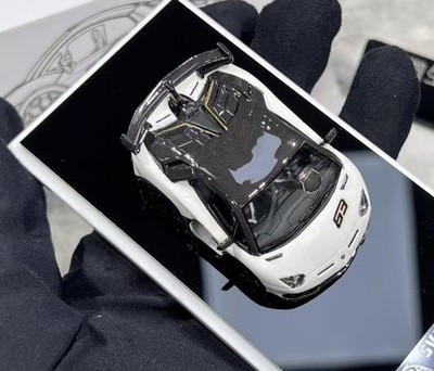 AL 1:64 EraQ White SVJ 63 Q Cute Mini Sports Model Diecast Resin Car