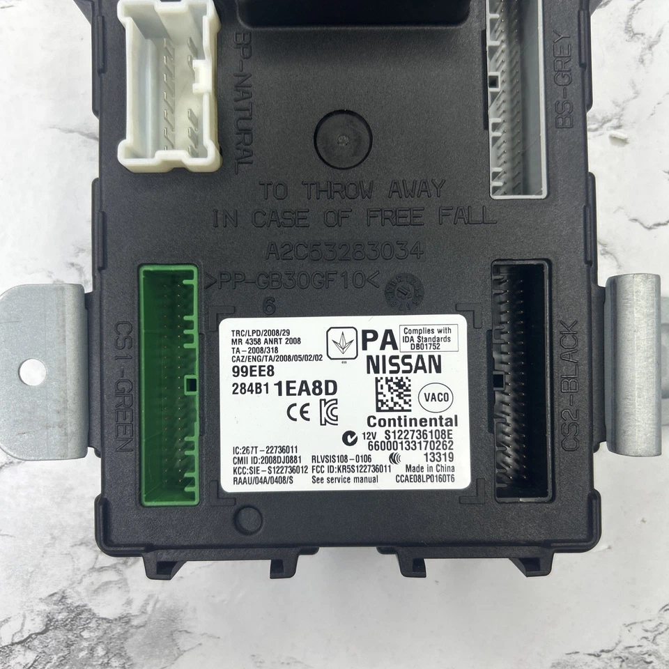 Nissan Z34 370Z 2014 BCM módulo de control de carrocería 284B1 1EA8D OEM Foto 3 de 3