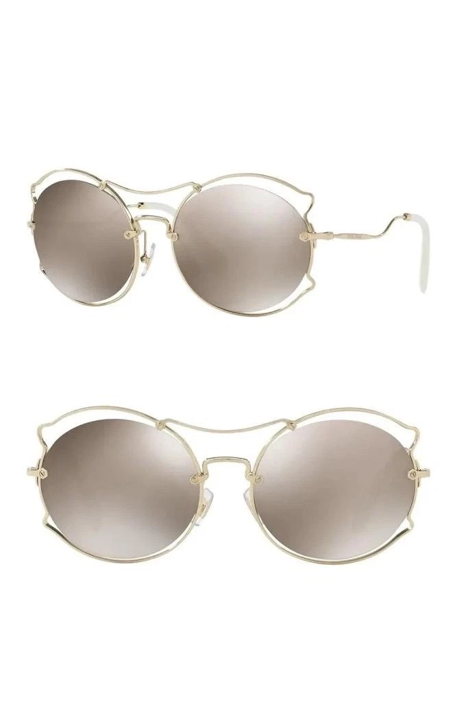 NEW Miu Miu Round Sunglasses $540 Miu Miu 54MM Metal Round Sunglasses | Saks Fifth Avenue main image 4