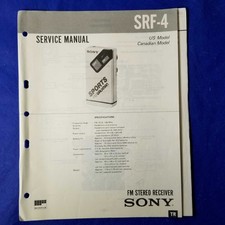 SONY SRF-4 Service Manual Original Paper OEM Repair Guide - USA