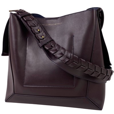Stella McCartney Logo Shoulder Bag Medium hobo Shoulder Bag leather Bordeaux...
