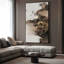 Hand Painted Oil Painting On Canvas Abstract Minimalism Wall Art Living Room 